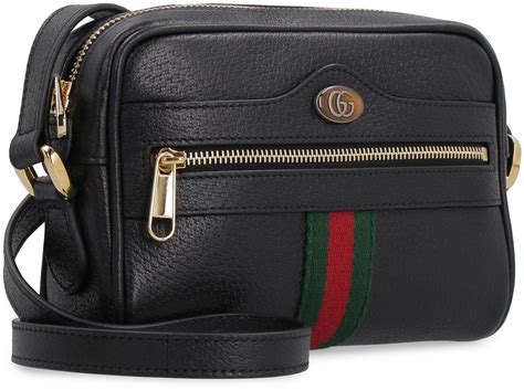 crossbody gucci black|Gucci crossbody with thick strap.